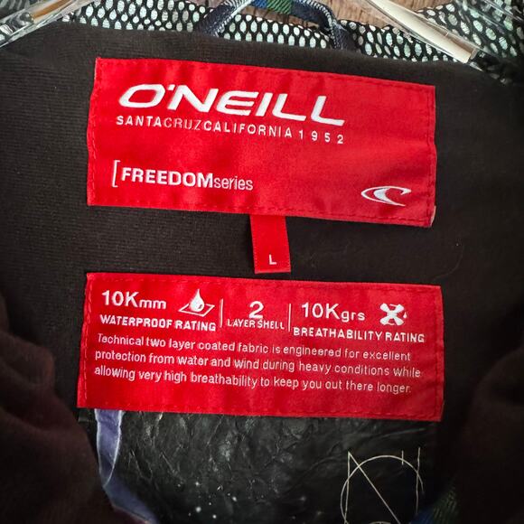 O'Neill Jacket Coat Freedom Series Plaid Snowboard Ski Large 10K Winter Warm - Picture 8 of 8